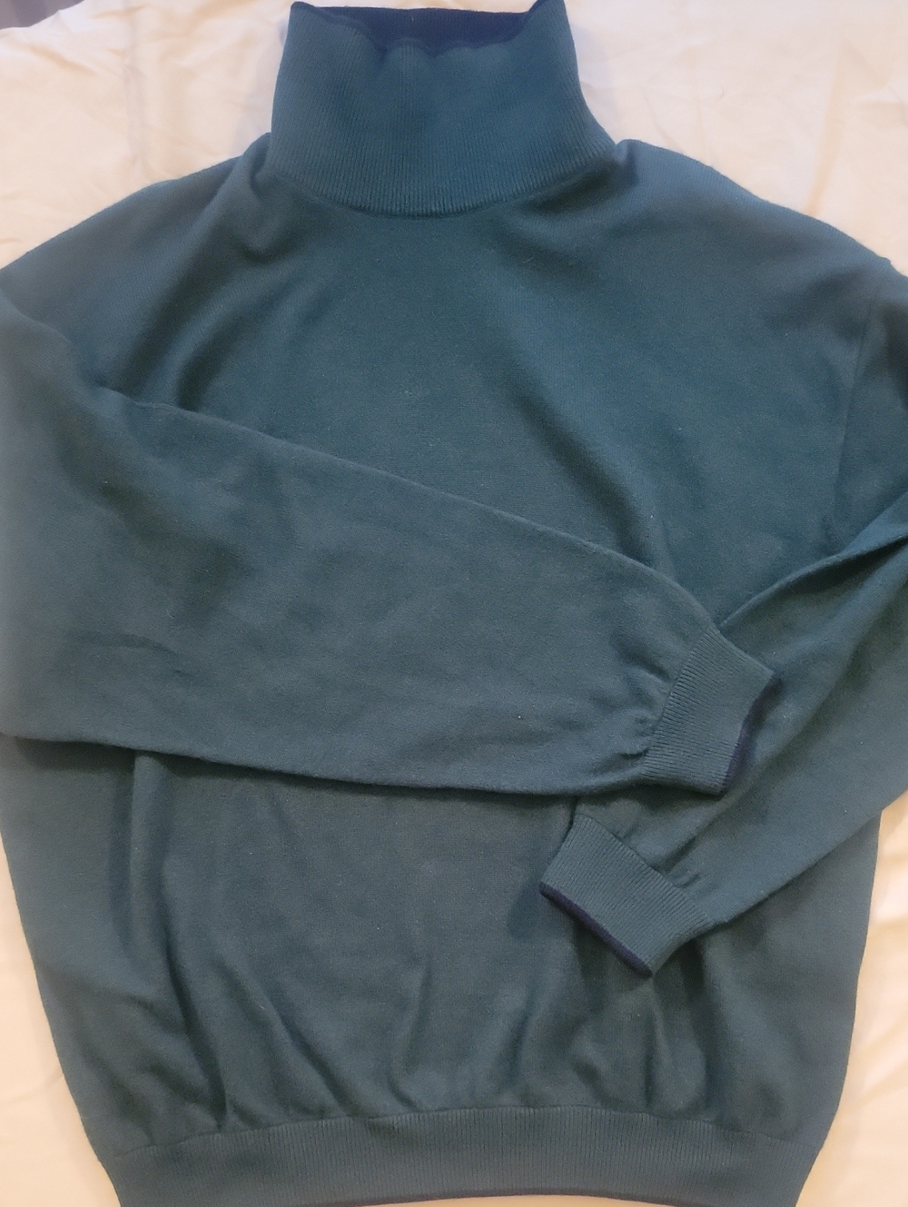 Vintage 90s Mens Italian Cashmere Wool Silk Knit Sweater 2XL Green Holiday